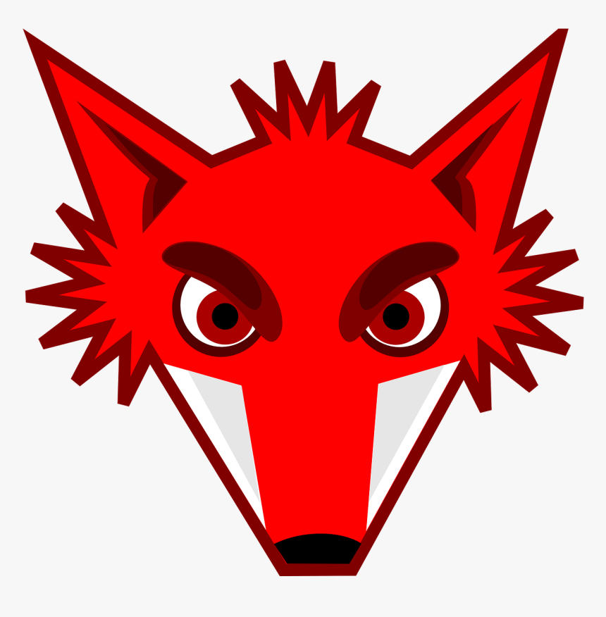 Red Fox Head Svg Clip Arts - Fox Red Face Clipart, HD Png Download
