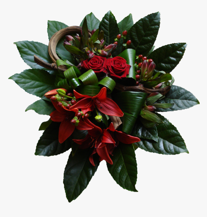 Flower Bouquet Red Green Free Photo - Bouquet, HD Png Download