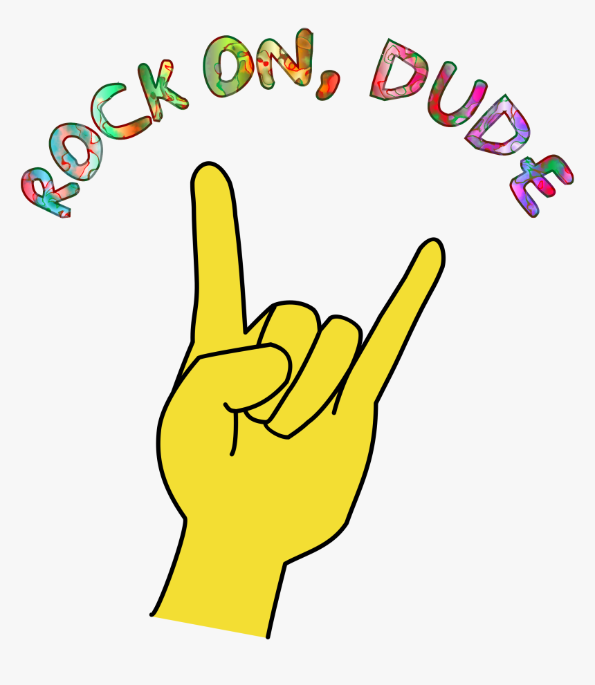Clip Art Rock On Hands , Png Download - Rock On Clipart, Transparent Png