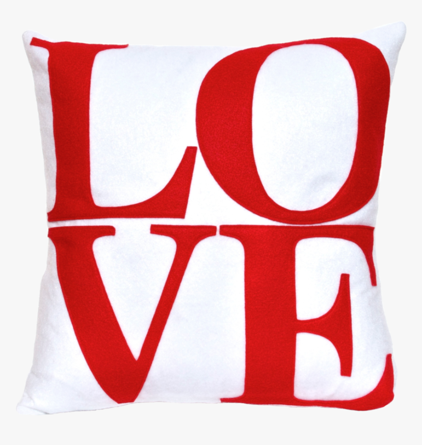 Love Pillow Cover Red On Pure White - Cushion, HD Png Download