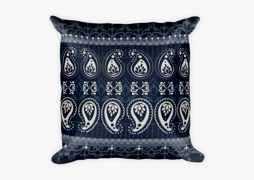 Blue Square Pillow - Cushion, HD Png Download