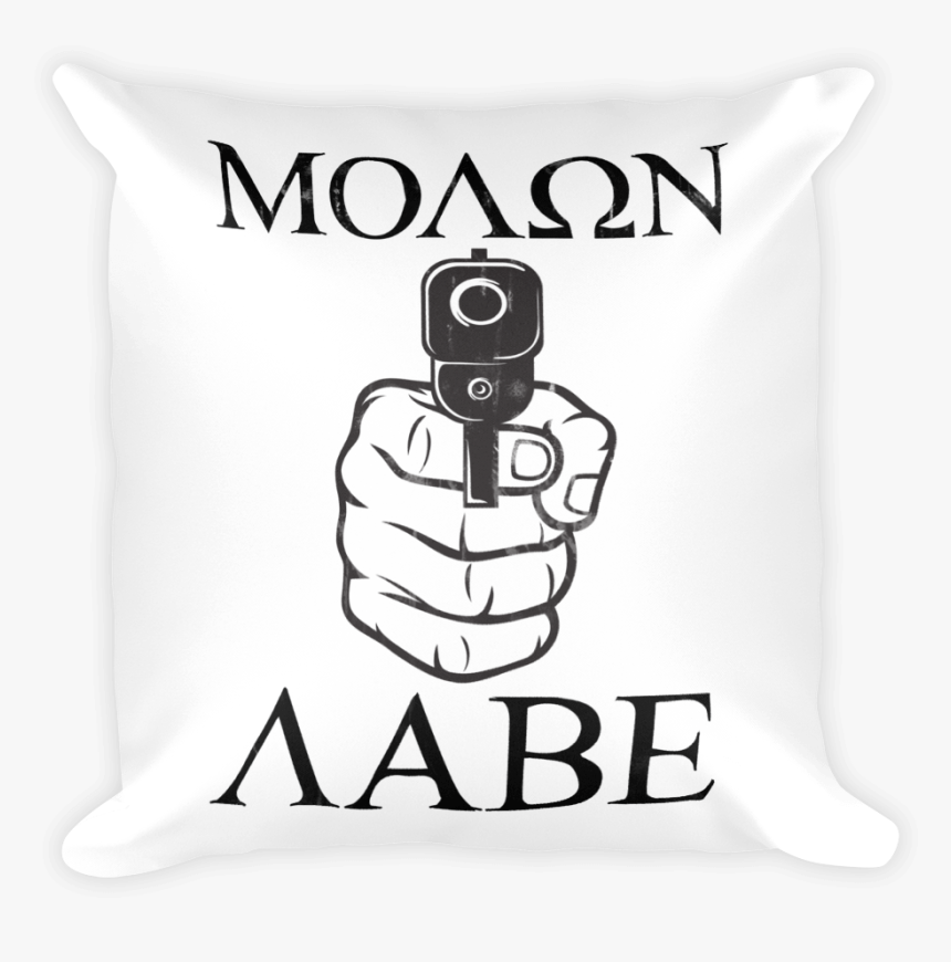 Molon Labe Throw Pillow , Png Download - Drawing About Culture Society And Politics, Transparent Png