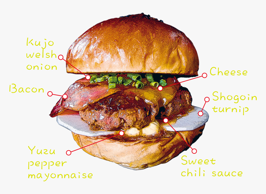 Yuzu-kosho Burger - Fast Food, HD Png Download