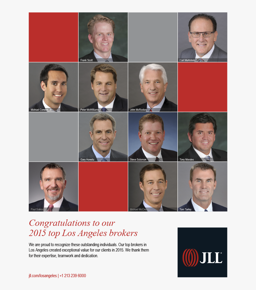 Jllla Top10brokers 2015 Final 96dpi - Jll, HD Png Download
