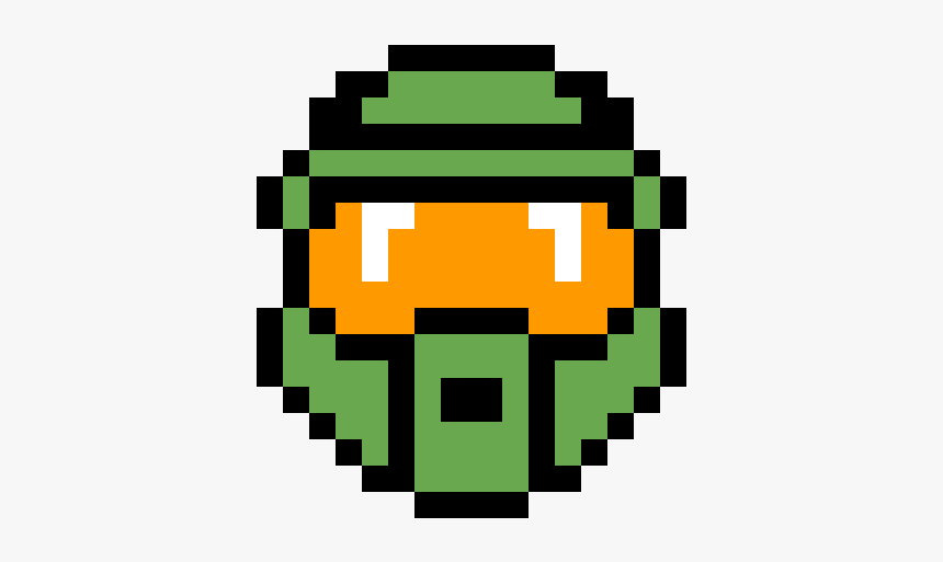 Halo Master Chief Helmet - Halo Helmet Pixel Art, HD Png Download
