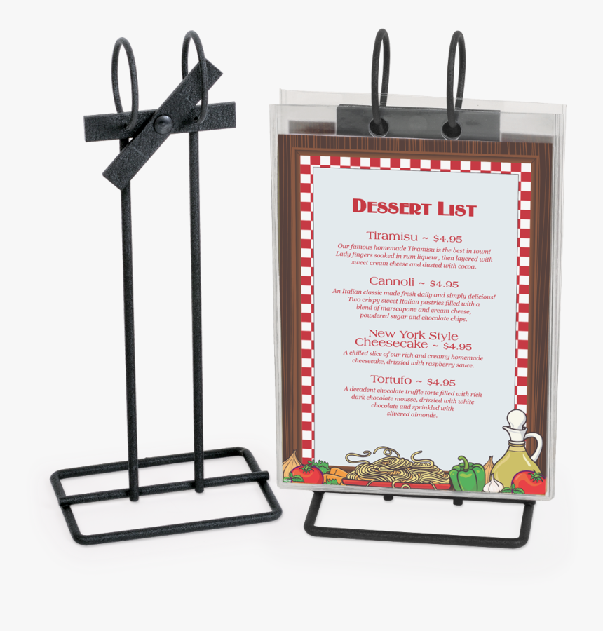 Clipboard Clipart Restaurant - Flip Menu Stand, HD Png Download