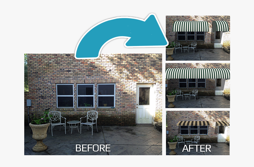 Awning Before And After, HD Png Download