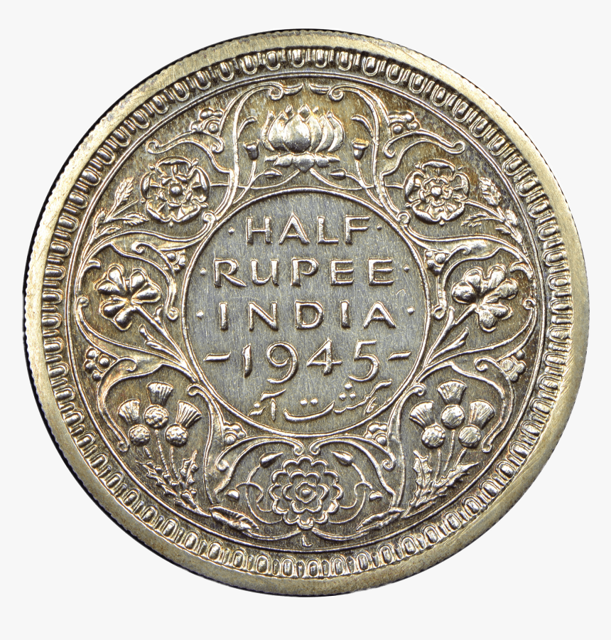 Half Rupee Coin - 1943 India 1 2 Rupee, HD Png Download