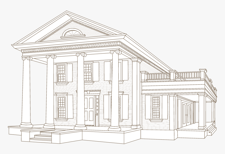 Greek Revival Architecture House, HD Png Download