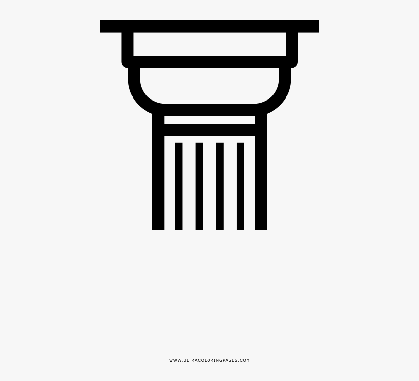 Greek Column Coloring Page, HD Png Download