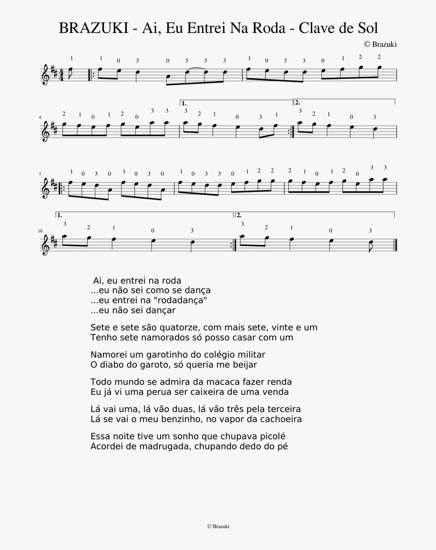 Transparent Clave De Sol Png - Sheet Music, Png Download