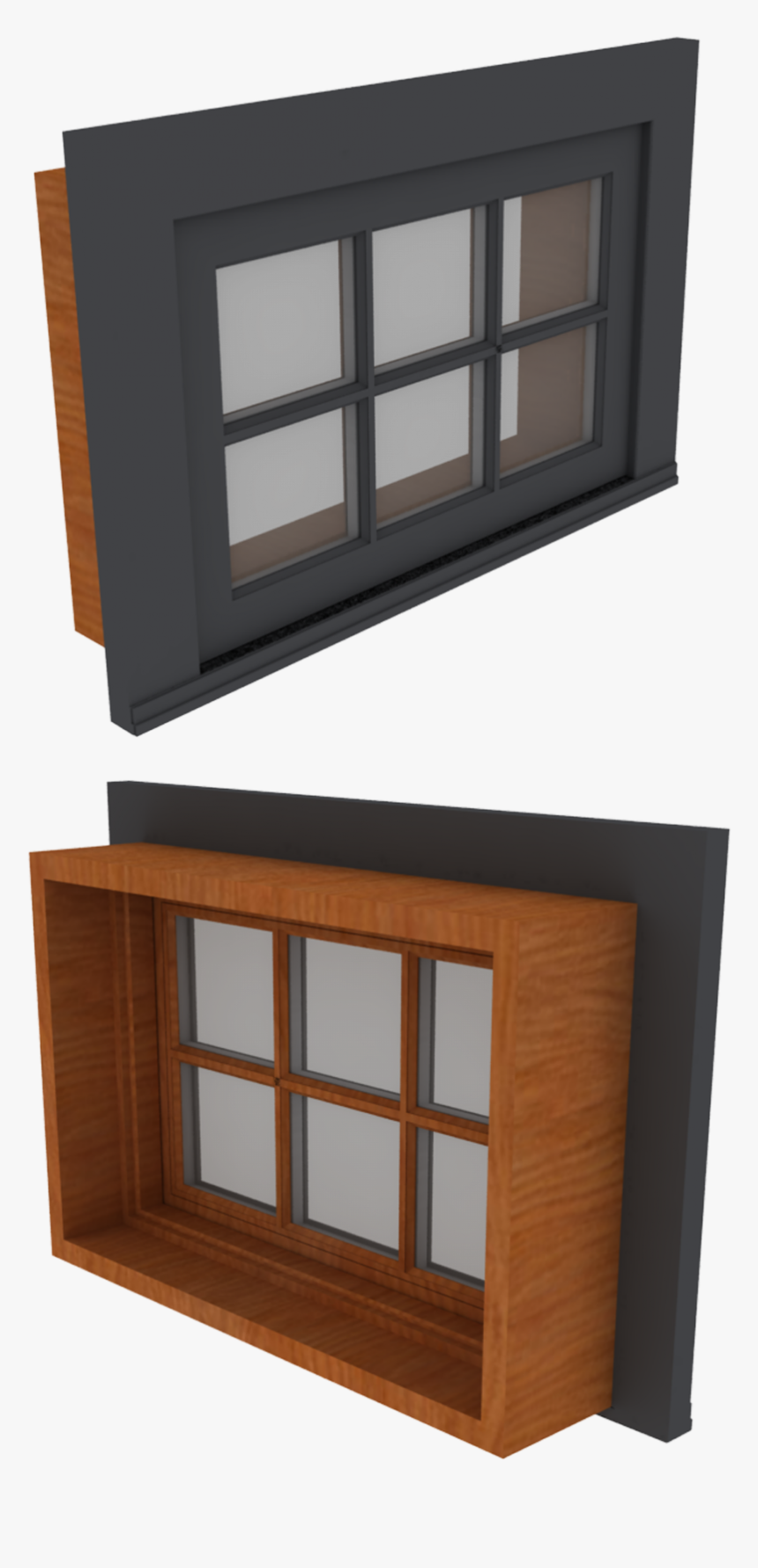 Window Awning 1wx1h3d View 
 Class Mw 100 Mh 100 Pol - Daylighting, HD Png Download