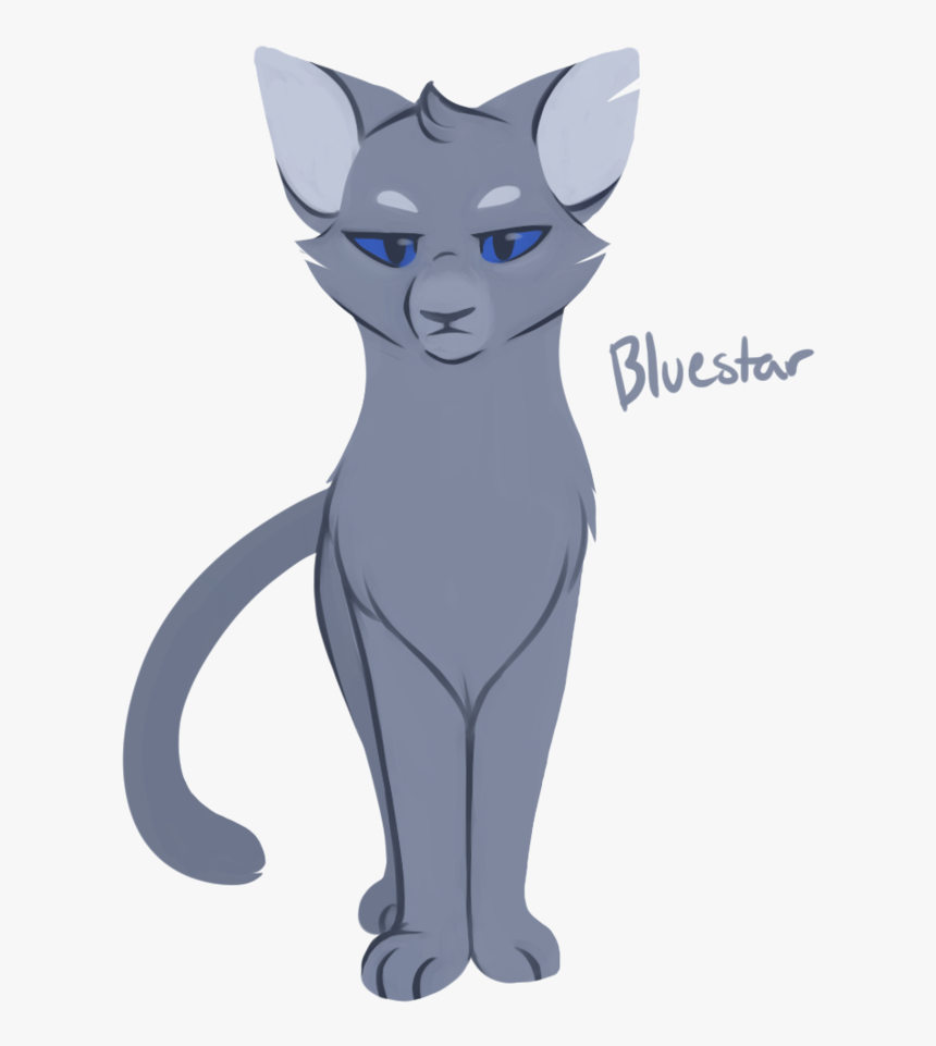 To Medium-sized Blue,line Longhair - Warrior Cat Bluestar Art, HD Png Download