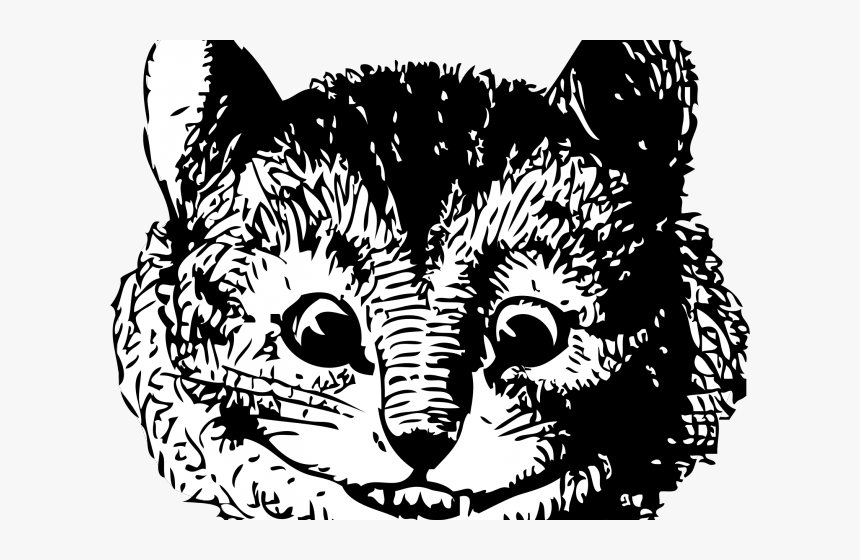 Drawn Cheshire Cat Draw - John Tenniel Cheshire Cat, HD Png Download