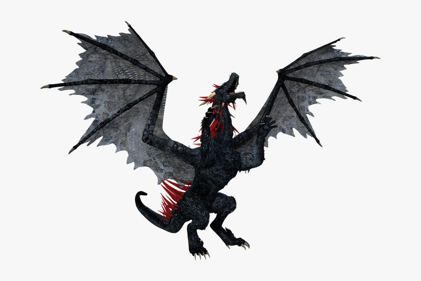 Dragon, Black Dragon, Animal, Reptile, Lizard, Fantasy - Dragon, HD Png Download