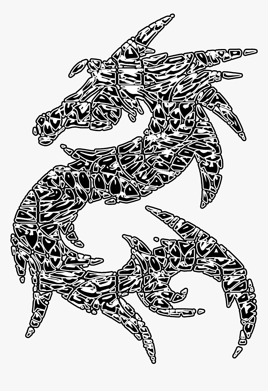 Tribal Red Dragon Png, Transparent Png