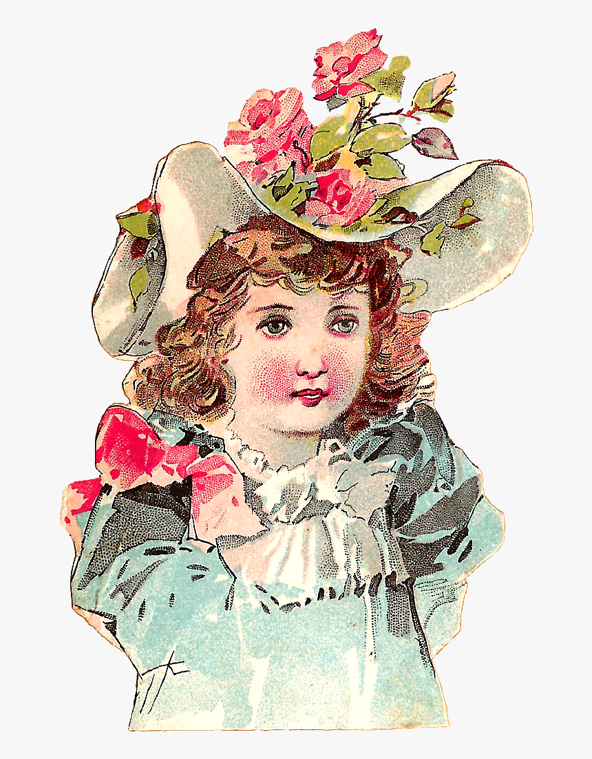 I Created This Digital Girl Graphic From A Victorian - Illustration, HD Png Download