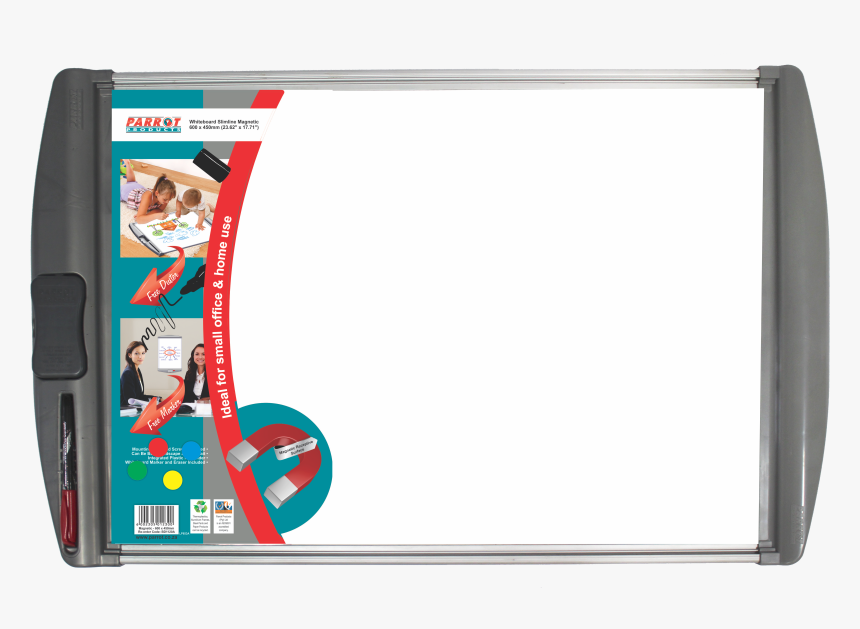 Parrot Whiteboard Slimline Magnetic 600x450mm, HD Png Download