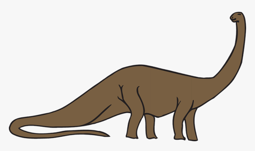 Dinosaur, Ancient, Prehistoric, Dino, Jurassic - Long Neck Long Tail Dinosaur, HD Png Download