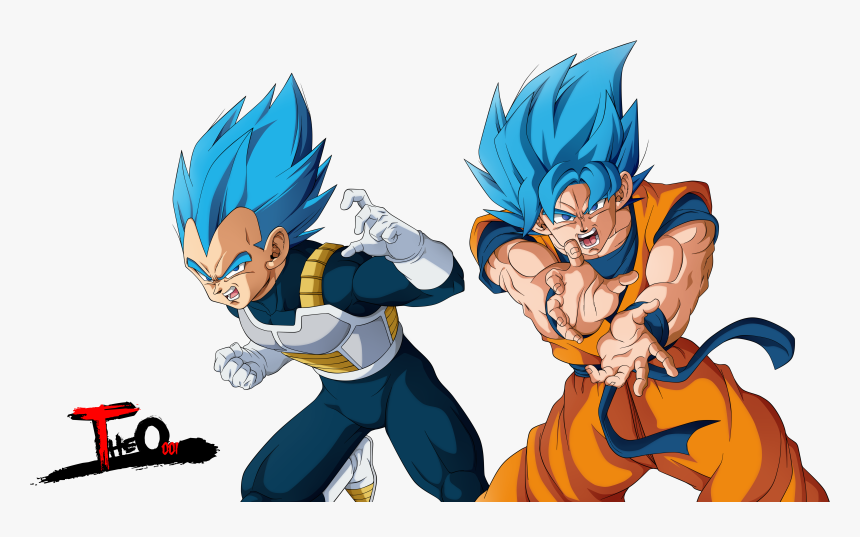 Goku Y Vegeta Blue Png, Transparent Png