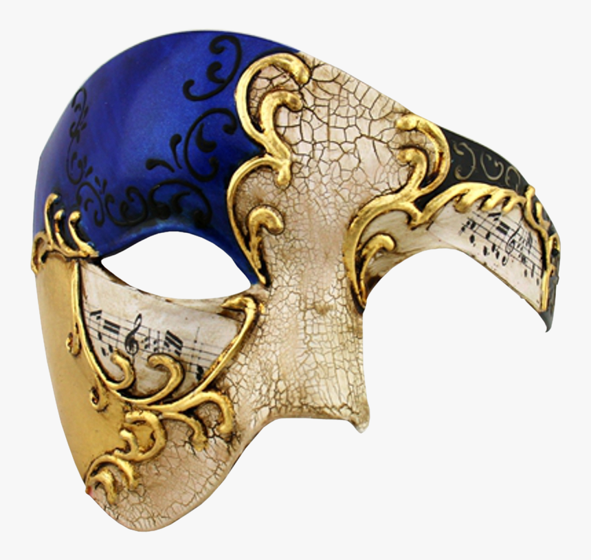 Gold Series Phantom Of The Opera Half Face Masquerade - Famous Masquerade Masks For Men, HD Png Download