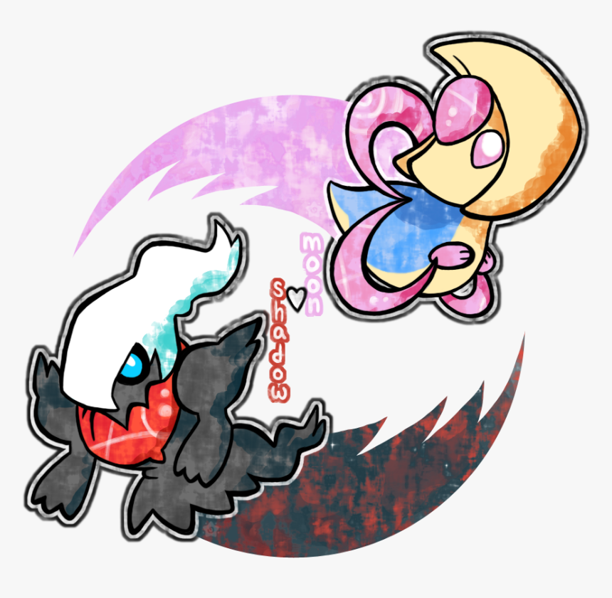- Moon Shadow - - Pokemon Chibi Cresselia Y Darkrai, HD Png Download