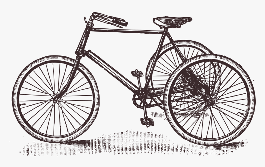 Bicycle Wheel Vintage Clothing Cycling - Old Bicycle Vector, HD Png Download