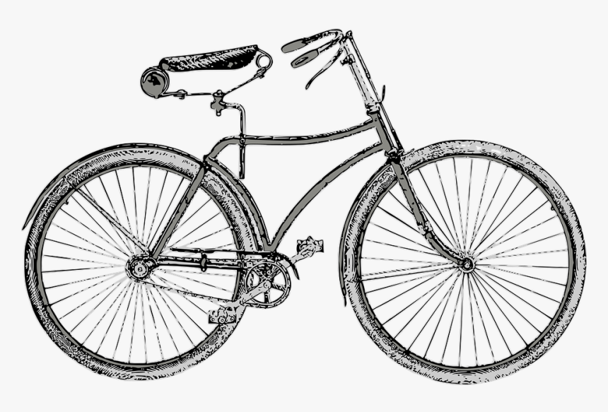 Bicycle, Vintage, Bike, Retro, Wheels, Vintage Bicycle - Vintage Bike Drawing, HD Png Download