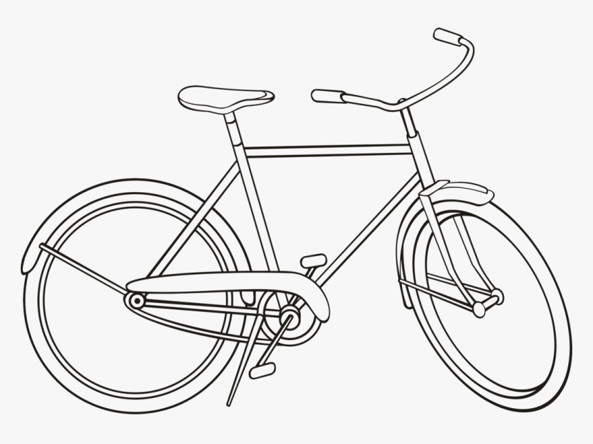 Bike 3 - Outline Images Of Bicycle, HD Png Download