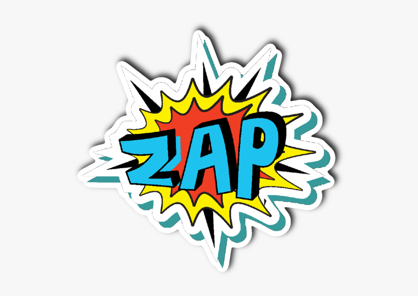 Clip Art Zap Vinyl Die Cut Comic Book Words Png, Transparent Png