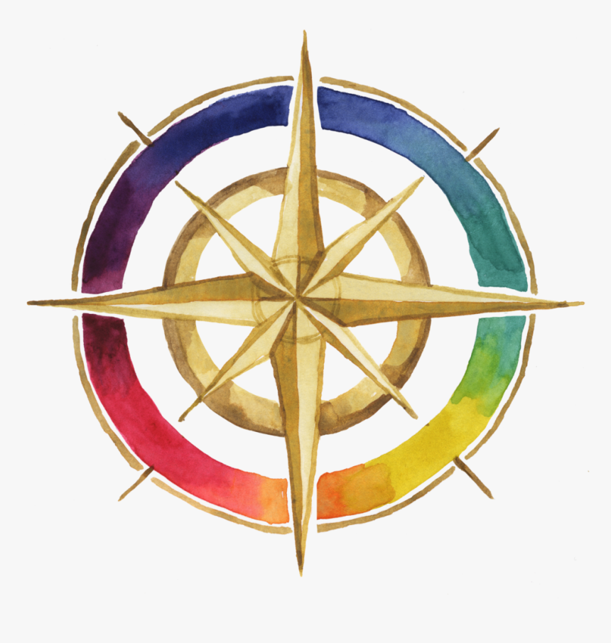Rainbow Compass Simple - Emblem, HD Png Download