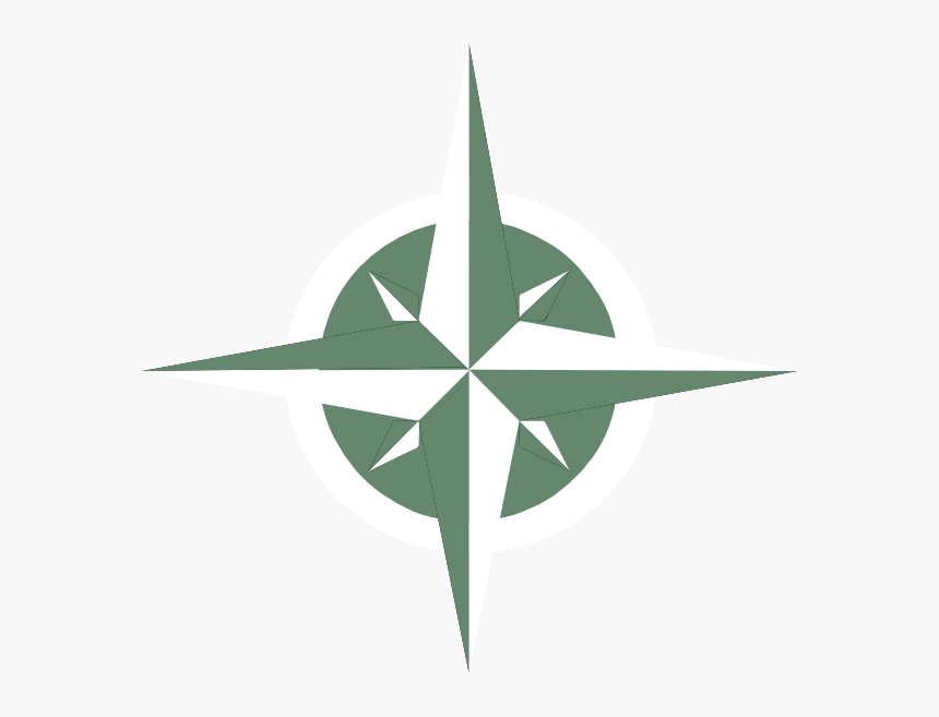 White Compass Rose Png, Svg Clip Art For Web - Simple Black Compass Rose, Transparent Png