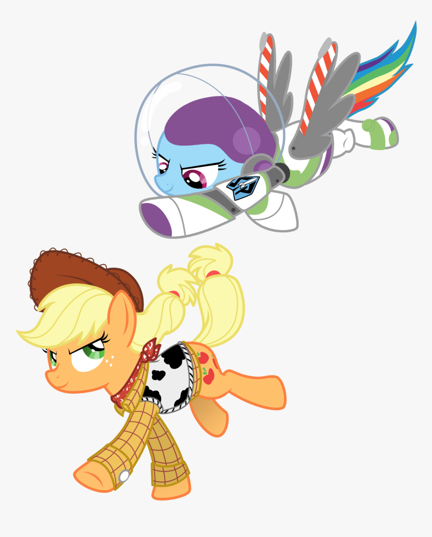 Buzz Clip Lightyear Clipart - Applejack Y Rainbow Dash, HD Png Download