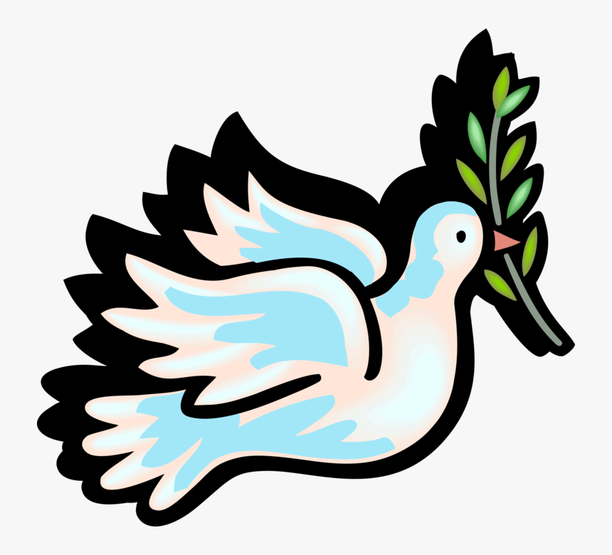 Vector Illustration Of Dove Of Peace Bird Secular Symbol - Connotation And Denotation Of Dove, HD Png Download
