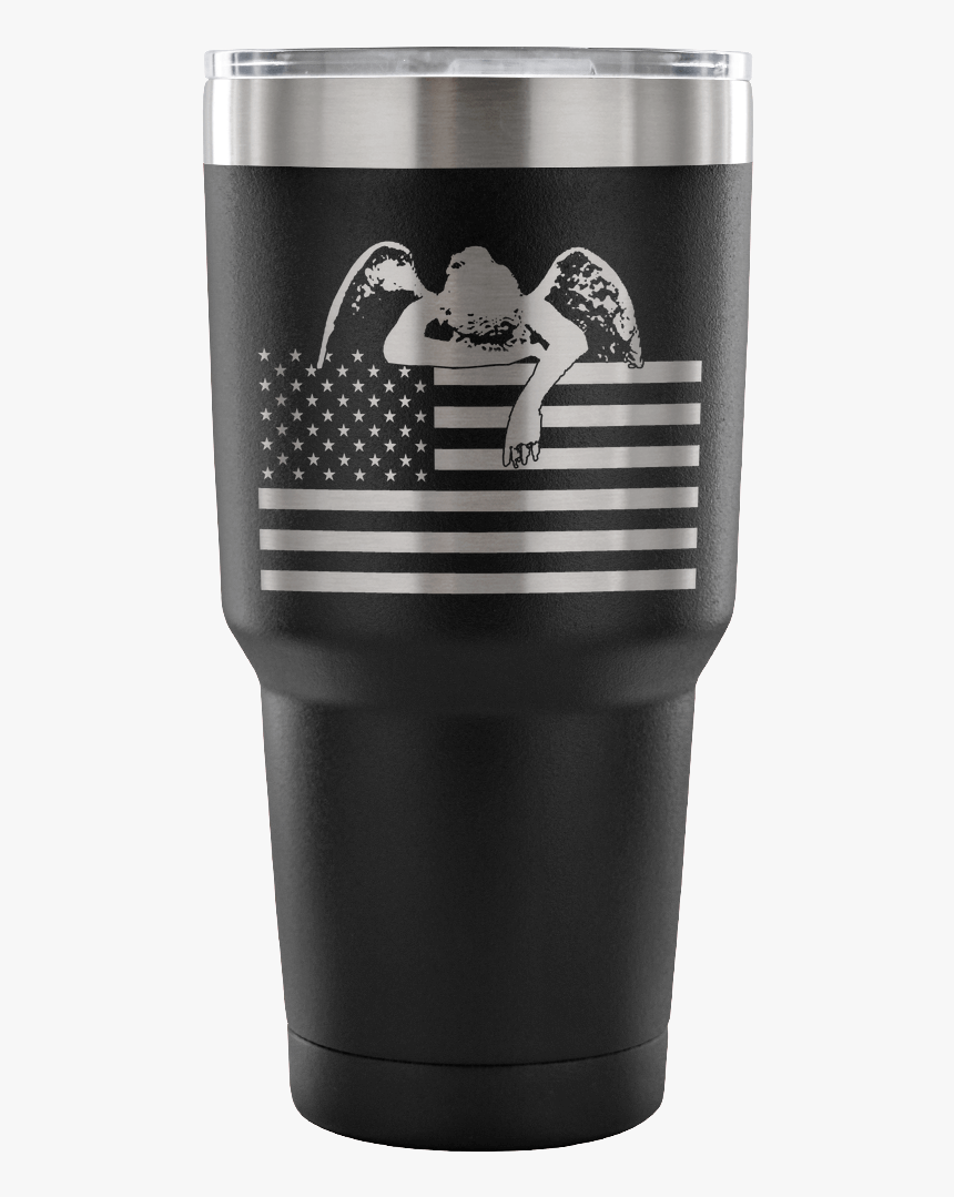 Weeping Angel American Flag Tumbler 
 Class - Sheriff Tumbler, HD Png Download