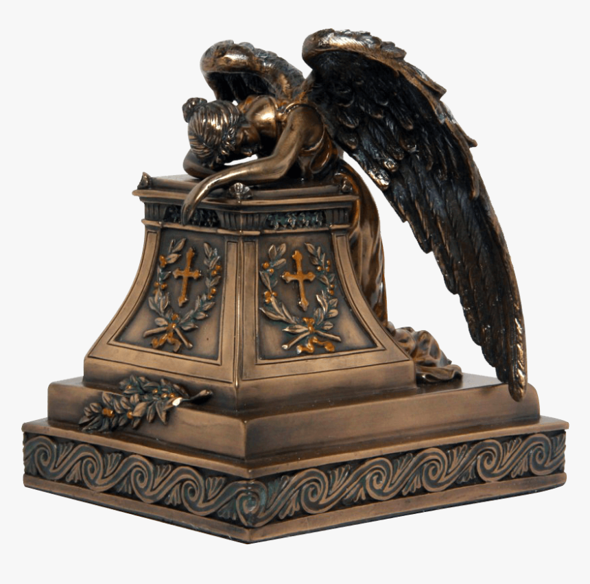 Bronze Mourning Angel Keepsake Urn - Angel Of Grief, HD Png Download