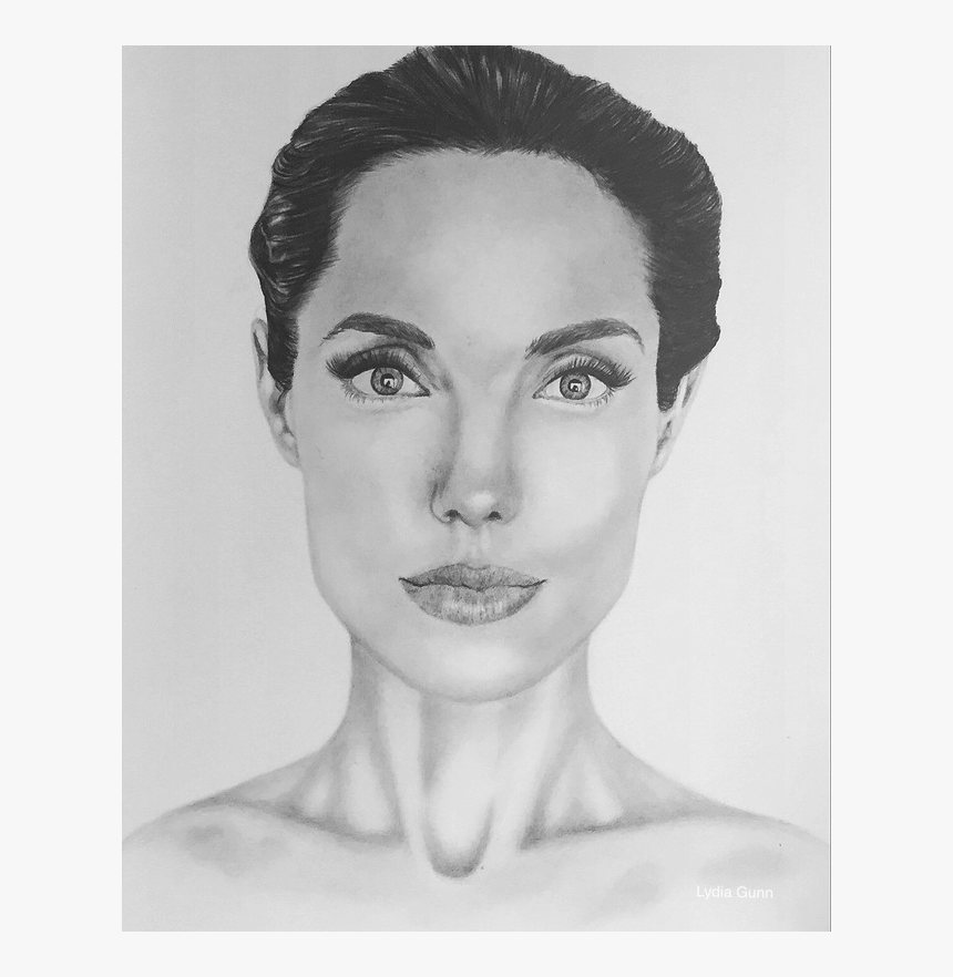 Transparent Angelina Jolie Png - Sketch, Png Download