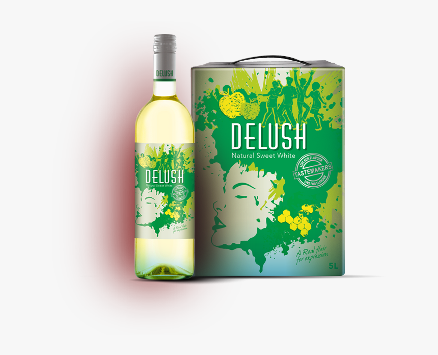 Delush White Wine Pack - Delush Wine Alcohol Percentage, HD Png Download