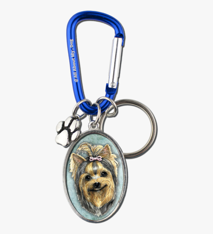 Yorkie Cameo Carabiner Keychain - Keychain, HD Png Download