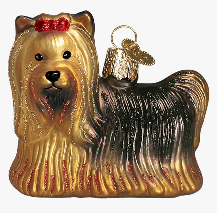 Old World Christmas Yorkie Yorkshire Terrier Glass - Christmas Day, HD Png Download