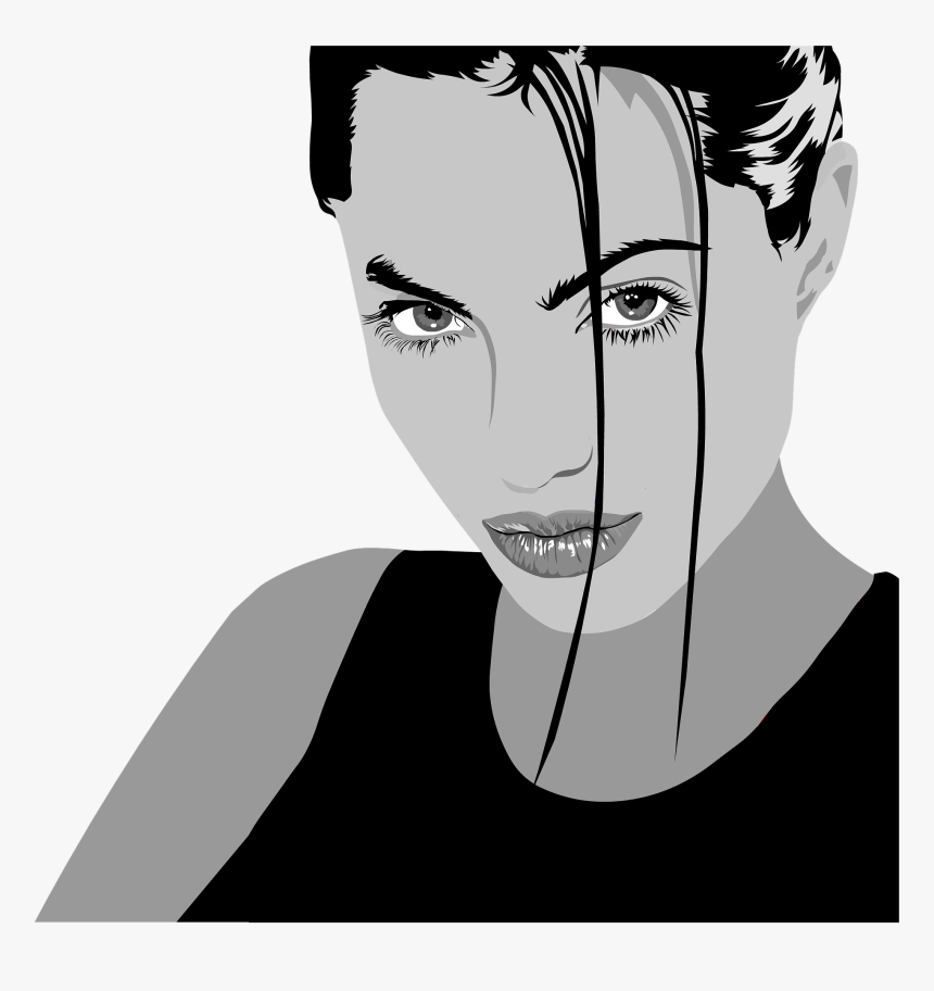 Angelina Jolie 2773342 1920 - Hollywood Actor Drawing, HD Png Download