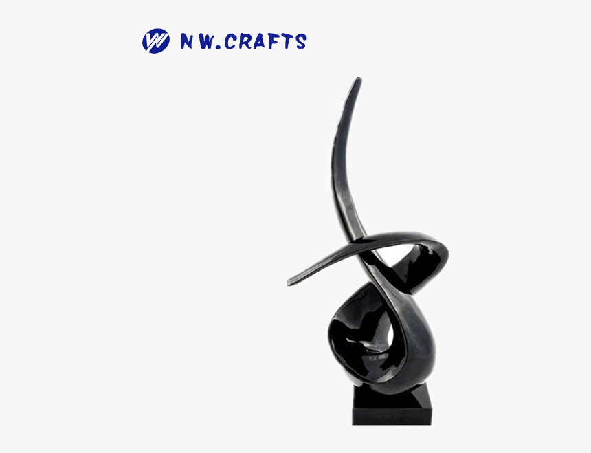 Modrest Abstract Rotatory Statue Modern Resin Black - Bronze Sculpture, HD Png Download