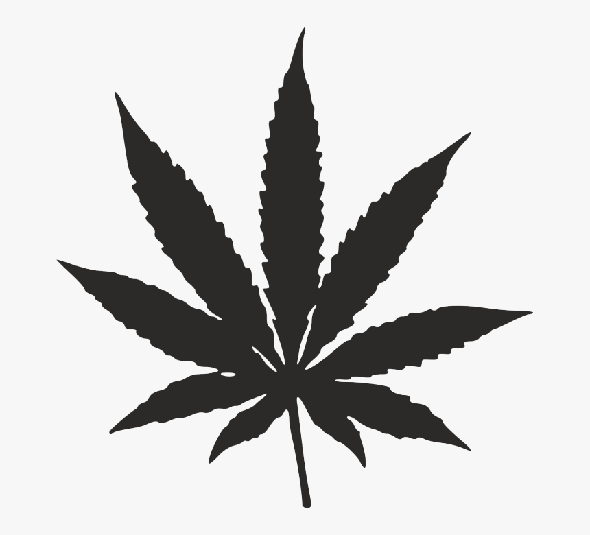 Pot Leaf Png Black, Transparent Png