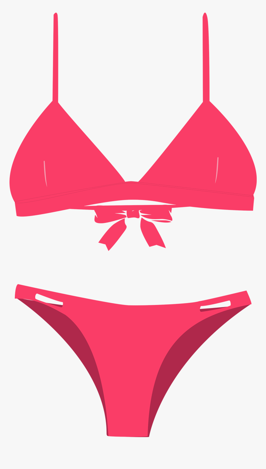 Neon Pink Bikini Set - Pink Bikini Png, Transparent Png