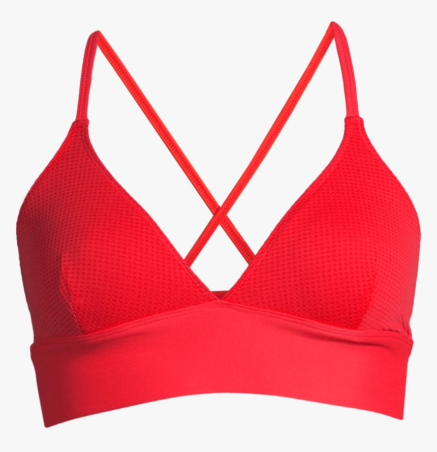 Iconic Bikini Top Sunset Red - Black Sports Bra Png, Transparent Png