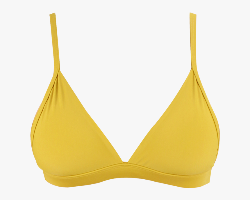 Mustard Triangle Bikini Top - Brassiere, HD Png Download