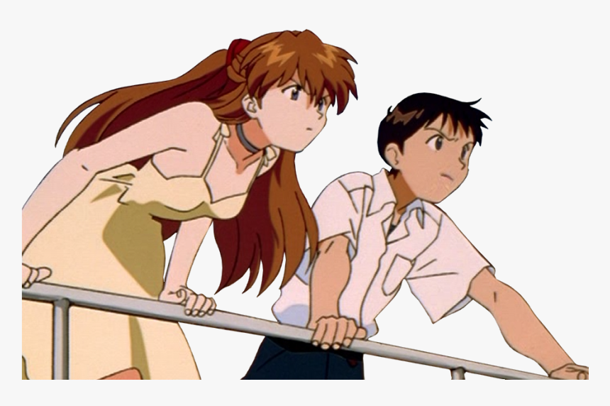 Gogopri Asuka Langley Soryu Shinji Ikari Neon Genesis - Cartoon, HD Png Download