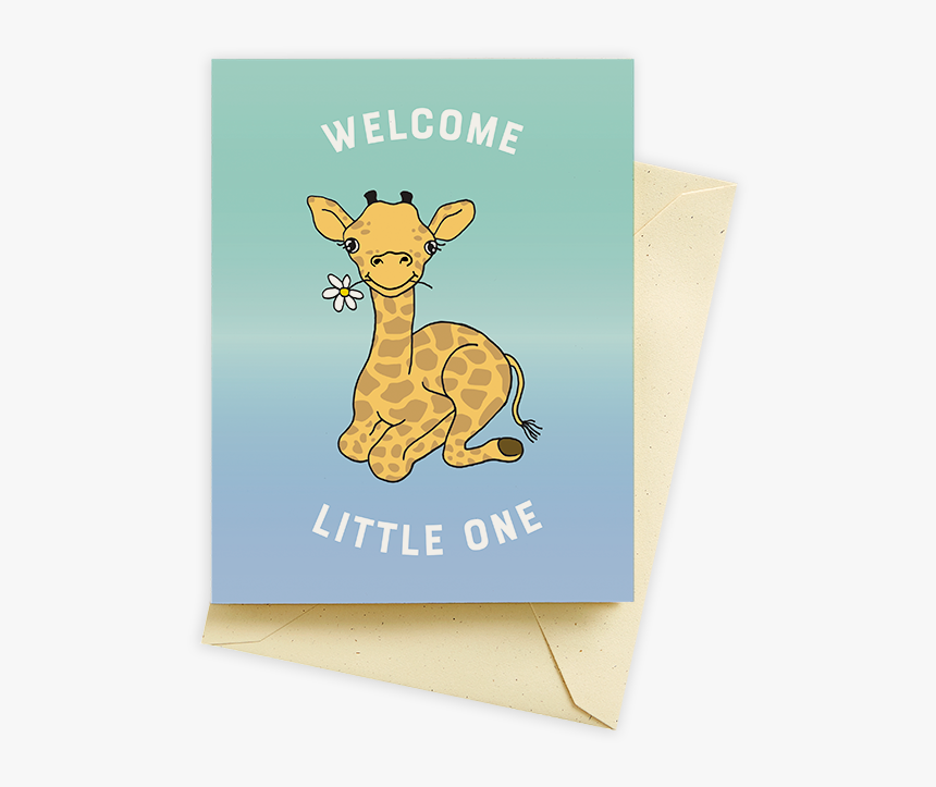 Baby Giraffe Card - Animal, HD Png Download