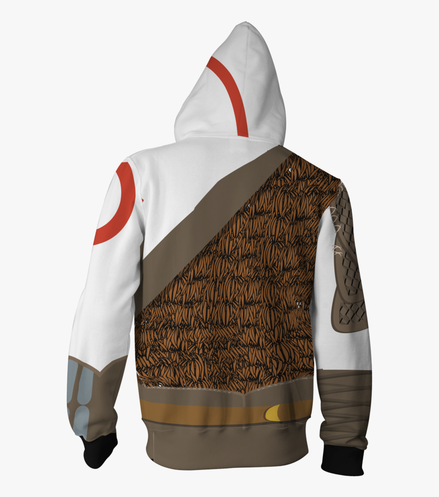 God Of War Kratos Cosplay Zip Up Hoodie Jacket - Hood, HD Png Download