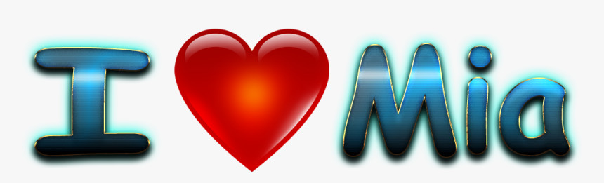 Mia Love Name Heart Design Png - Love Yogi, Transparent Png